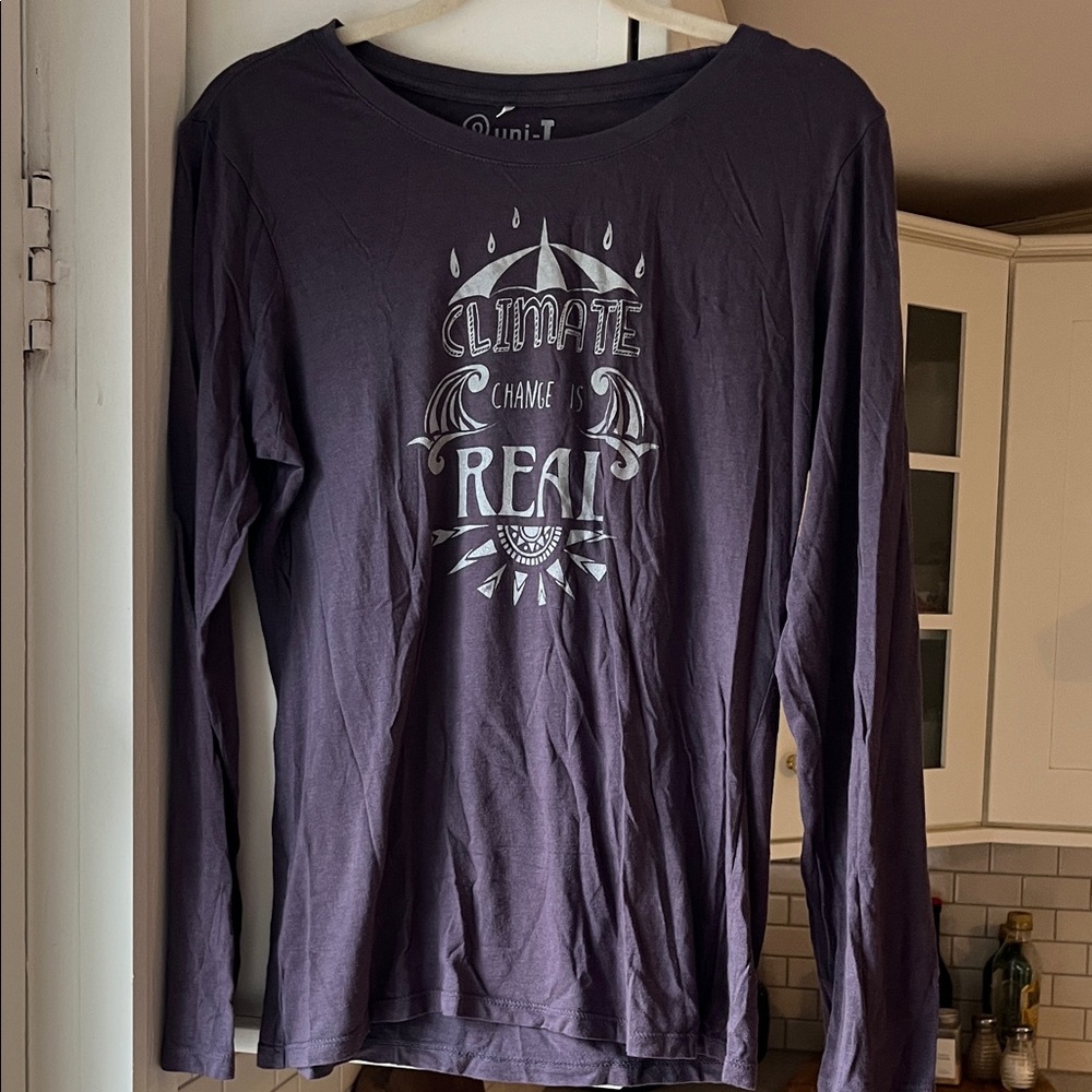 UNI-T Climate Change is real tee Organic cotton blend